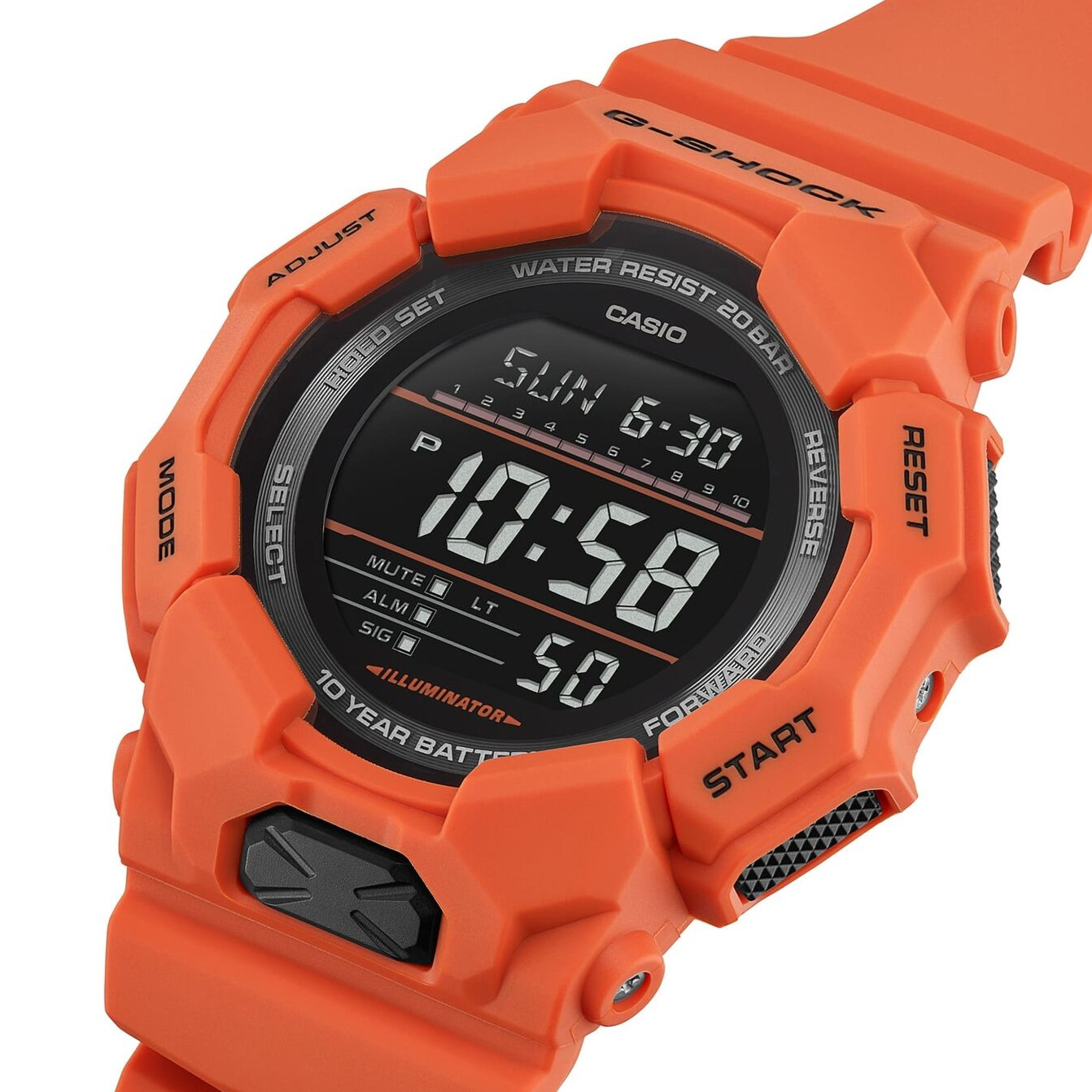 CASIO G-SHOCK GD-010-4JF Big Case 10 Year Battery Digital Watch Orange 51.9mm