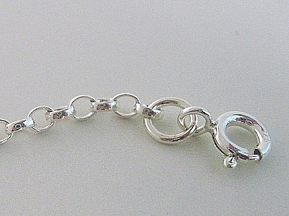 Sterling Silver Necklace Extender with Heart Charm, Extension Chain 2″ / 5cms