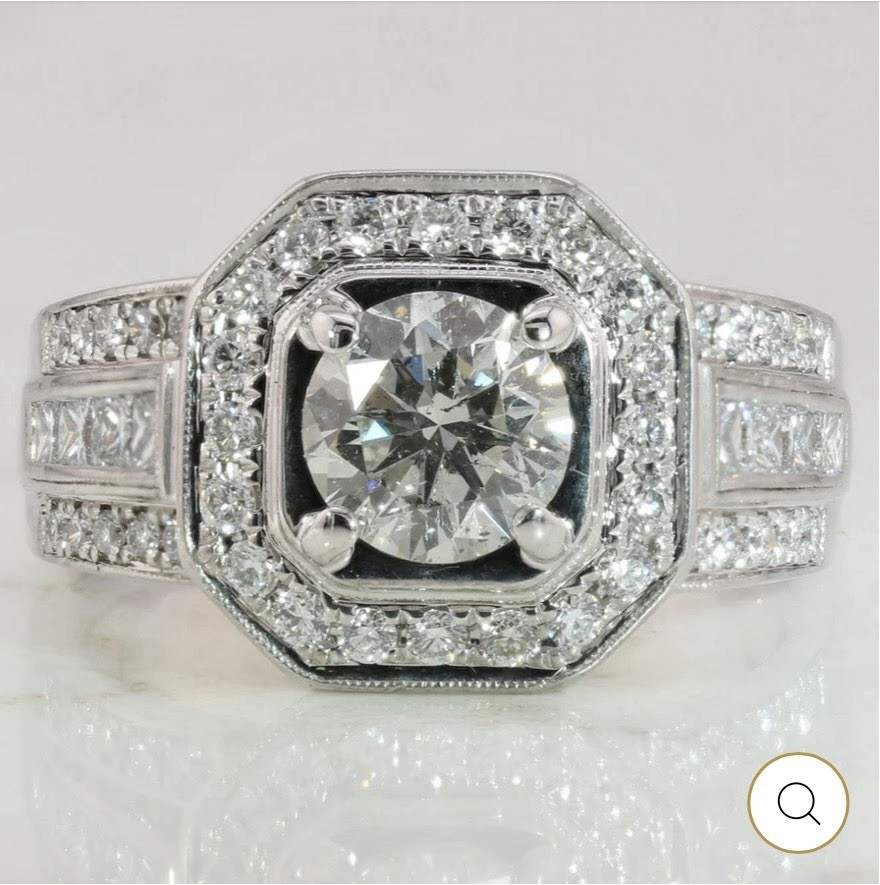 Beautiful Natural Diamond Ring For Women (18k)
