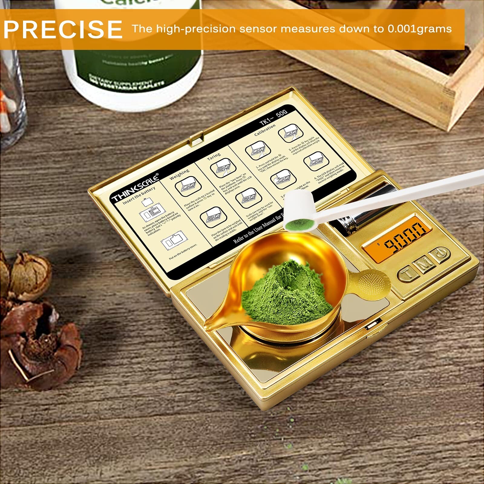 Milligram Scale, 50g/0.001g High Precision Mg Scale, Jewelry Scale with Tare,…