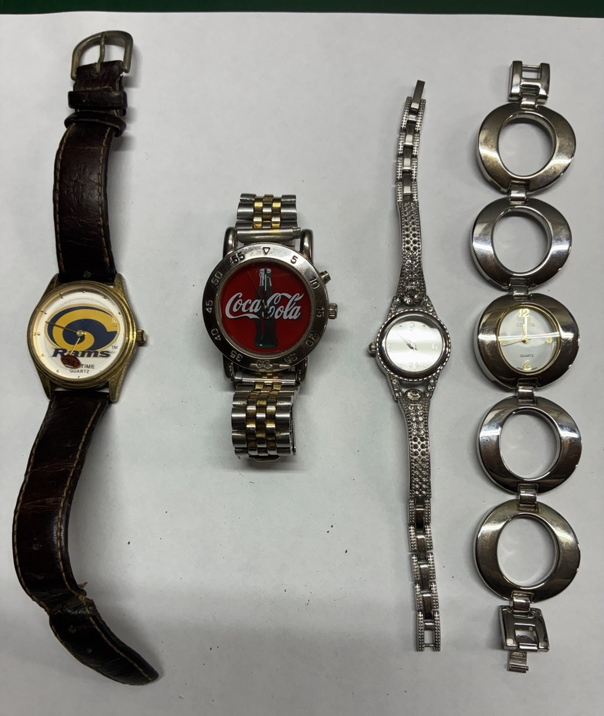 Geneva Women’s Dress Quartz Analog Watch White Dial Silver Metal Bracelet