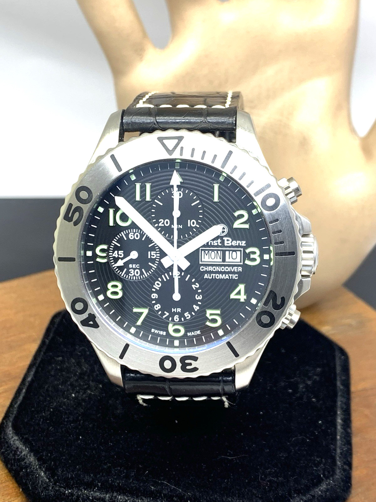 Ernst Benz Men’s Watch GC10721 Chrono Diver Swiss Automatic Black Dial 47mm