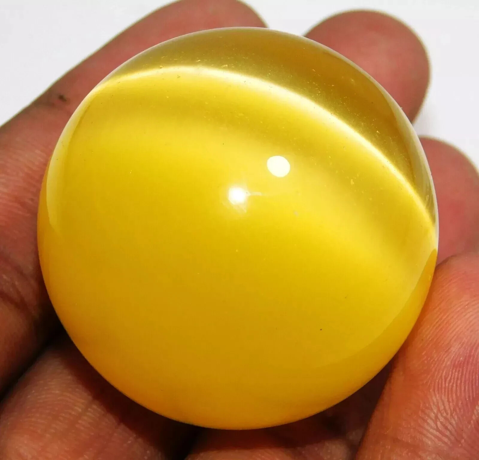 Chrysoberyl 418 Ct Natural Yellow Cats Eye Ball Cut Loose Certified Gemstone