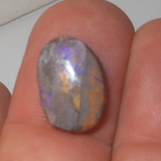 5ct Australian Boulder Opal cab blue hue 16.1mm x 10.8mm x 3.3mm