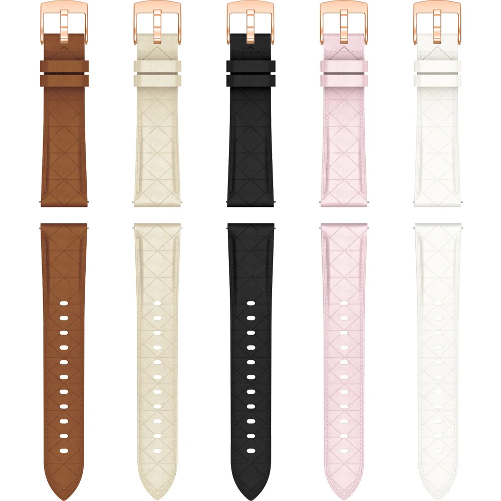 Women Watch Band fr Garmin Venu 3S/2S Vivoactive 5/4S 3/3S 165/55 Leather Strap