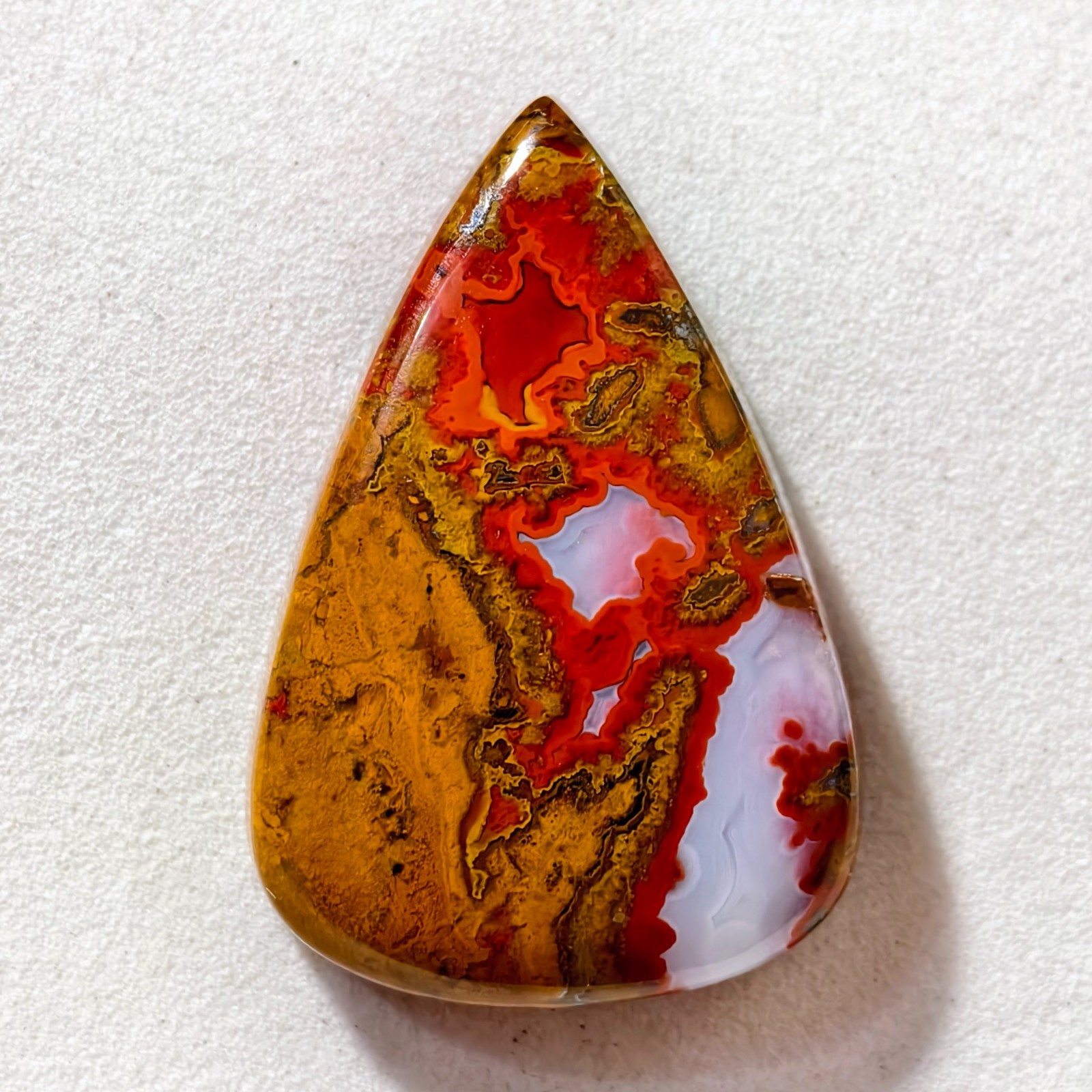 25 Cts Natural Moroccan Seam Agate Cabochon Gemstone 27.7×18.9×6.1 MM