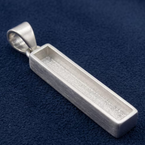 925 Sterling Silver Rectangle Bar Bezel Pendant Blank Handmade Jewelry All Sizes