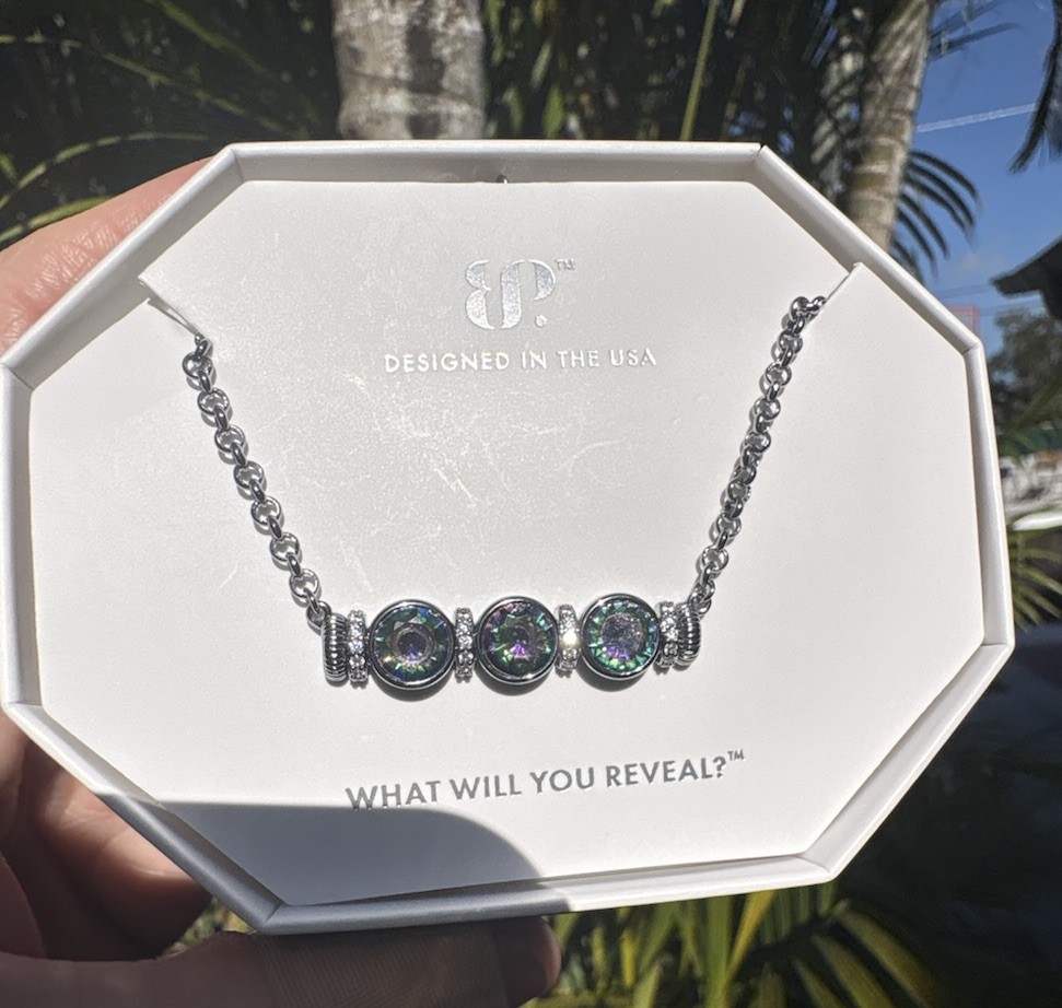 Bomb Party June 2025 Bar Necklace Alexandrite Hematite Lost in Your Love