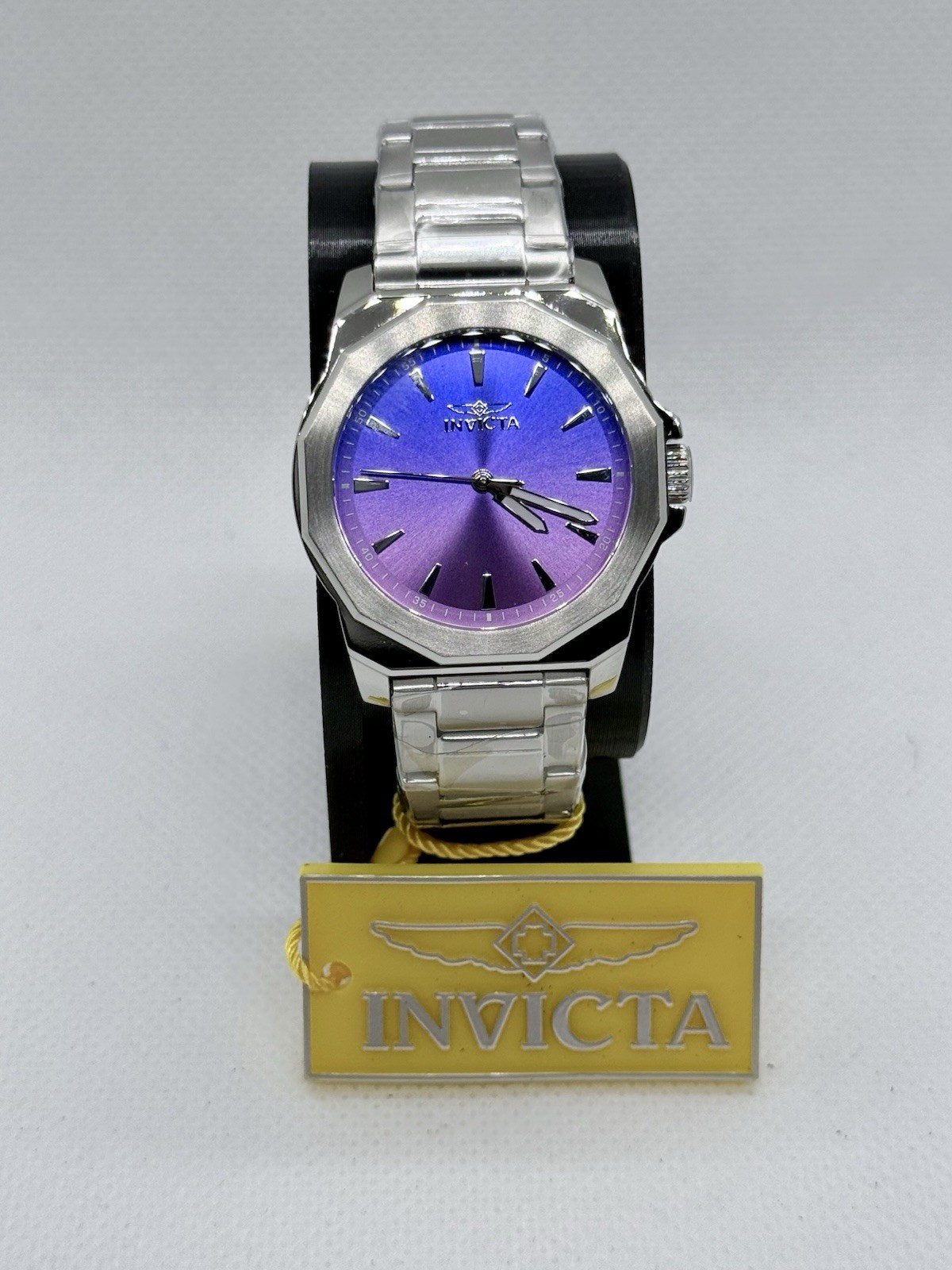 🔥 Invicta Quartz 34mm gradient Blue/Purple Sunburst Dial Steel Bracelet 30m