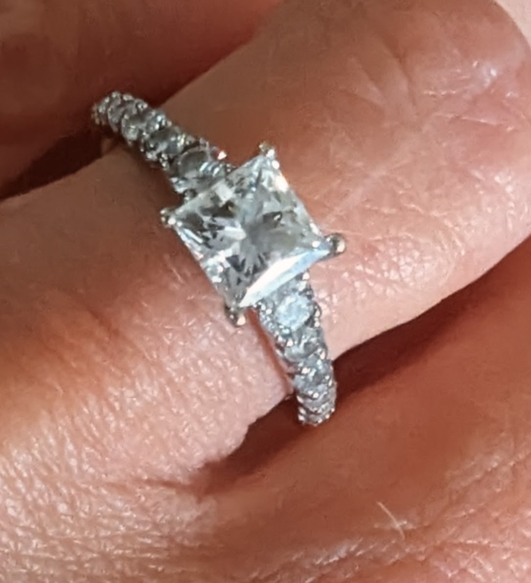 Leo Legacy Lab Grown Diamond Engagement Ring 1.5 ct tw 14k White Gold