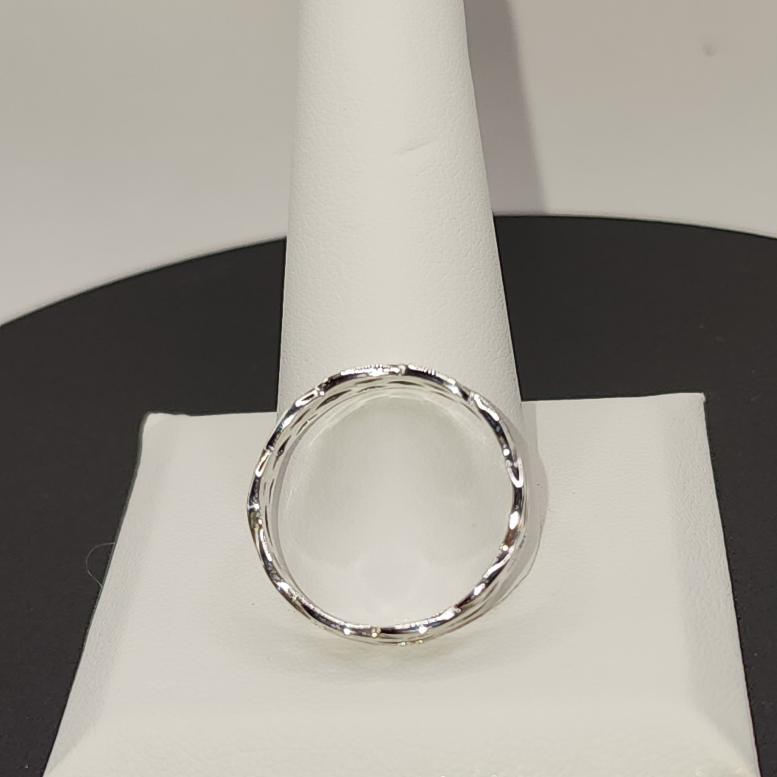 925 NEW Sterling Silver Ring Braided Rhodium Plated 5mm Width Size 11