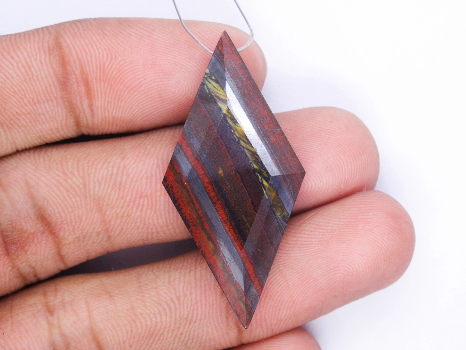 Natural Iron Tiger Eye Gemstone Loose Pendant Fancy Shape Tiger Eye Stone