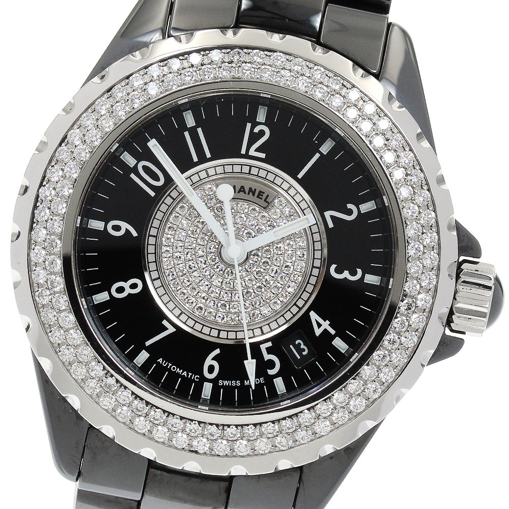 CHANEL J12 H1709 Black ceramic center diamond black Dial Automatic Men’s_910136