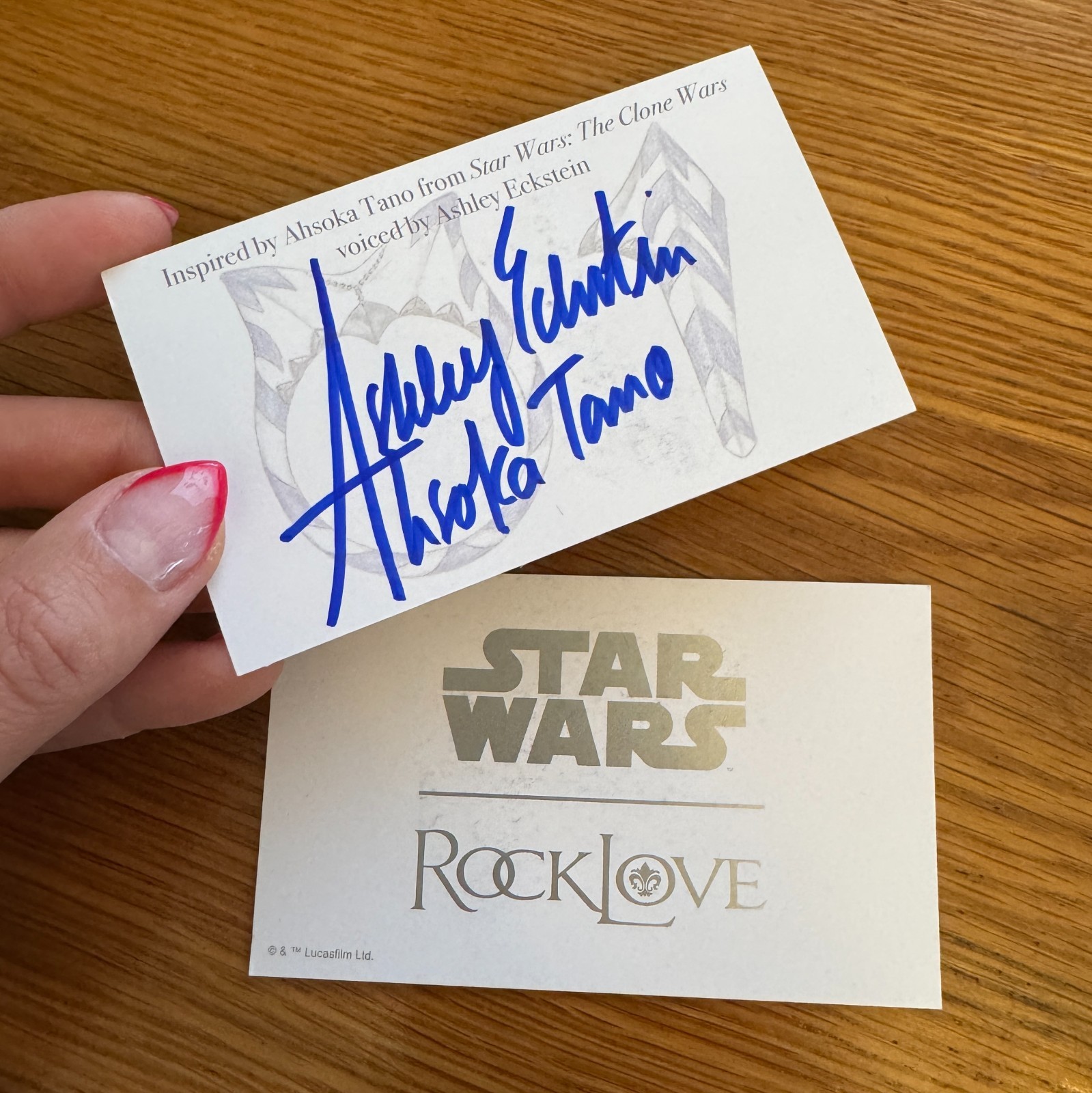 Star Wars X RockLove NEW Ahsoka Tano Ring Limited Ed. w Signature Card – Size 6
