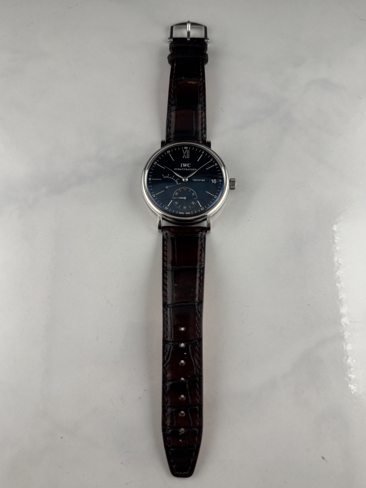 IWC Portofino Stainless Steel 45mm Manual Wind Watch IW510102 w Box