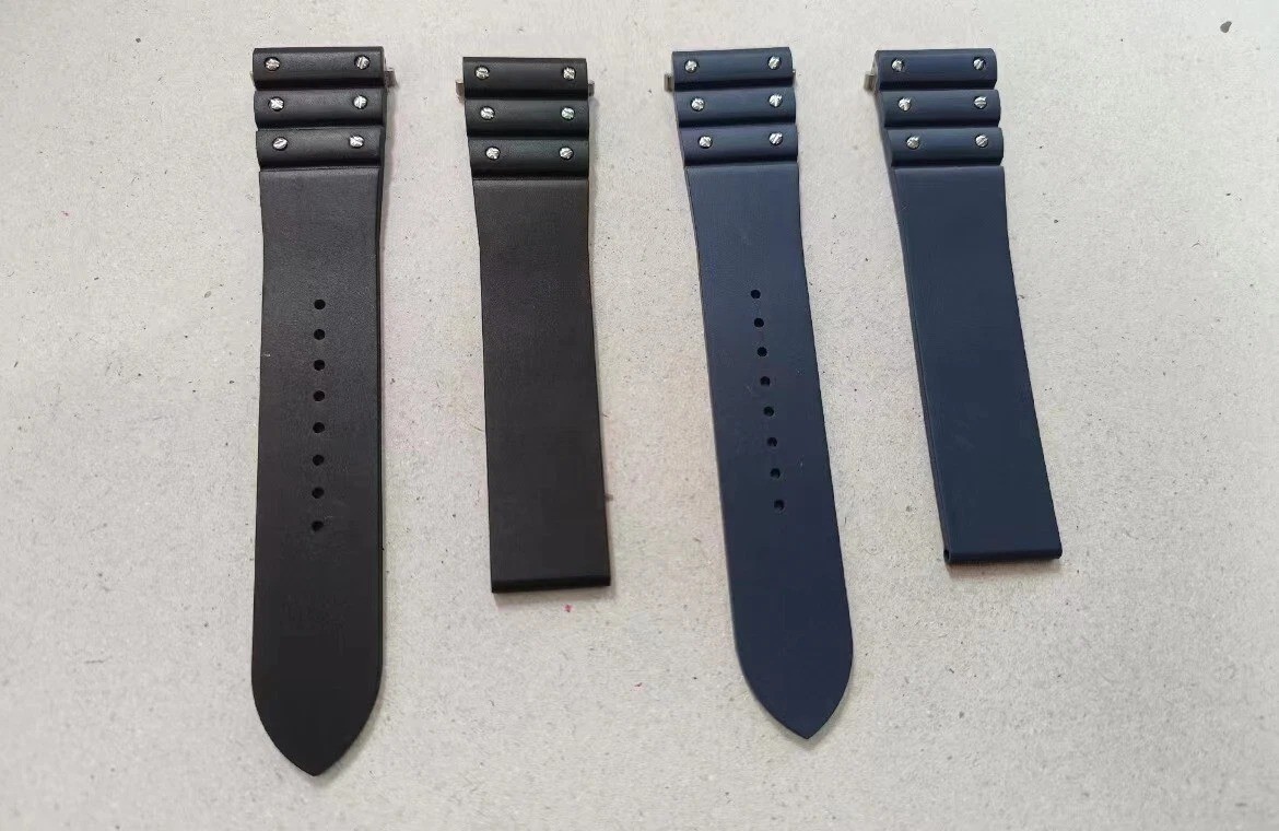 21 mm FKM Vulcanized Rubber Strap Fits Cartier New Santos Quick Release