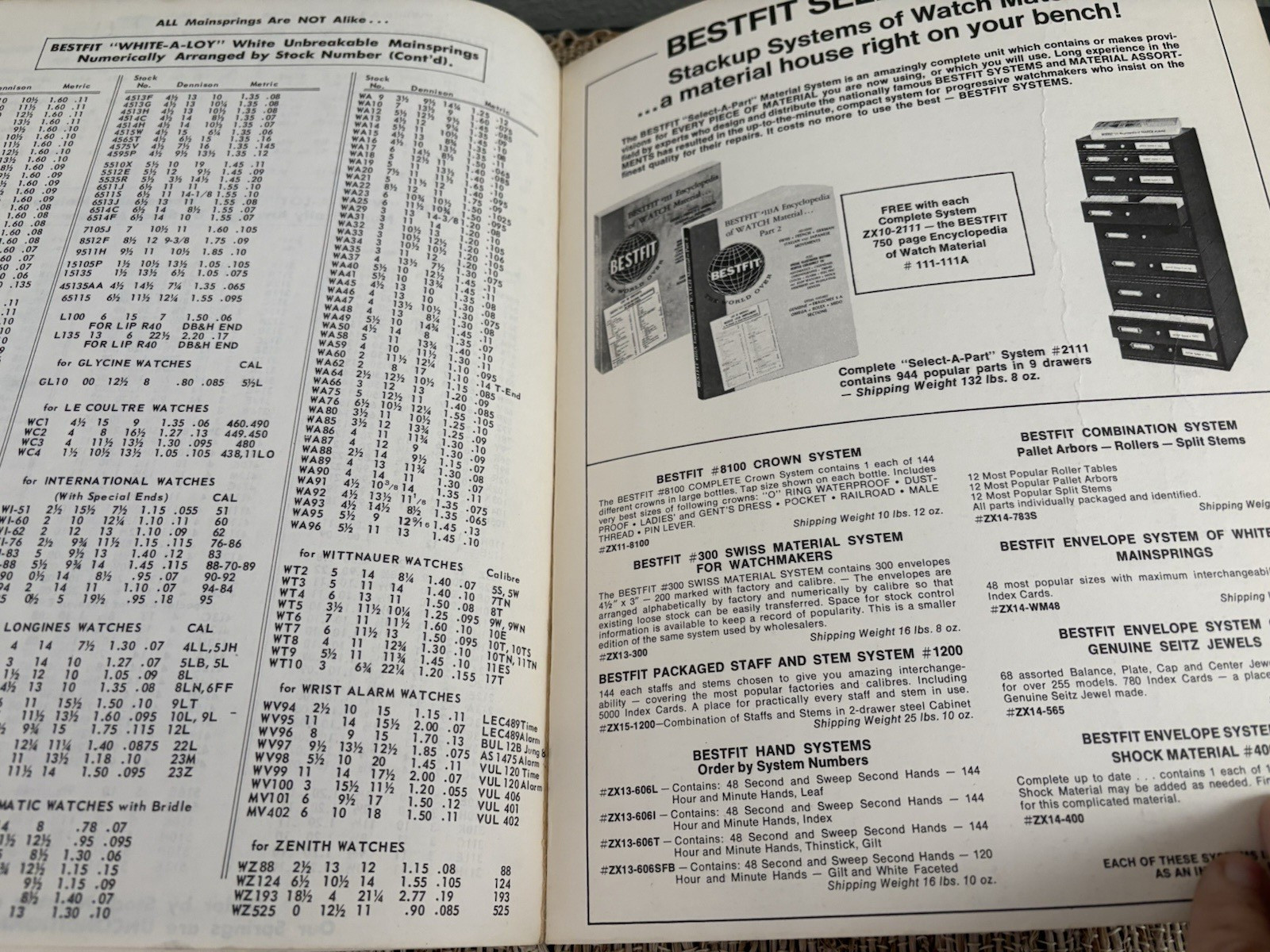 Best Fit 111 & 111A Encyclopedia of Watch Material, 1979 Parts 1 And 2