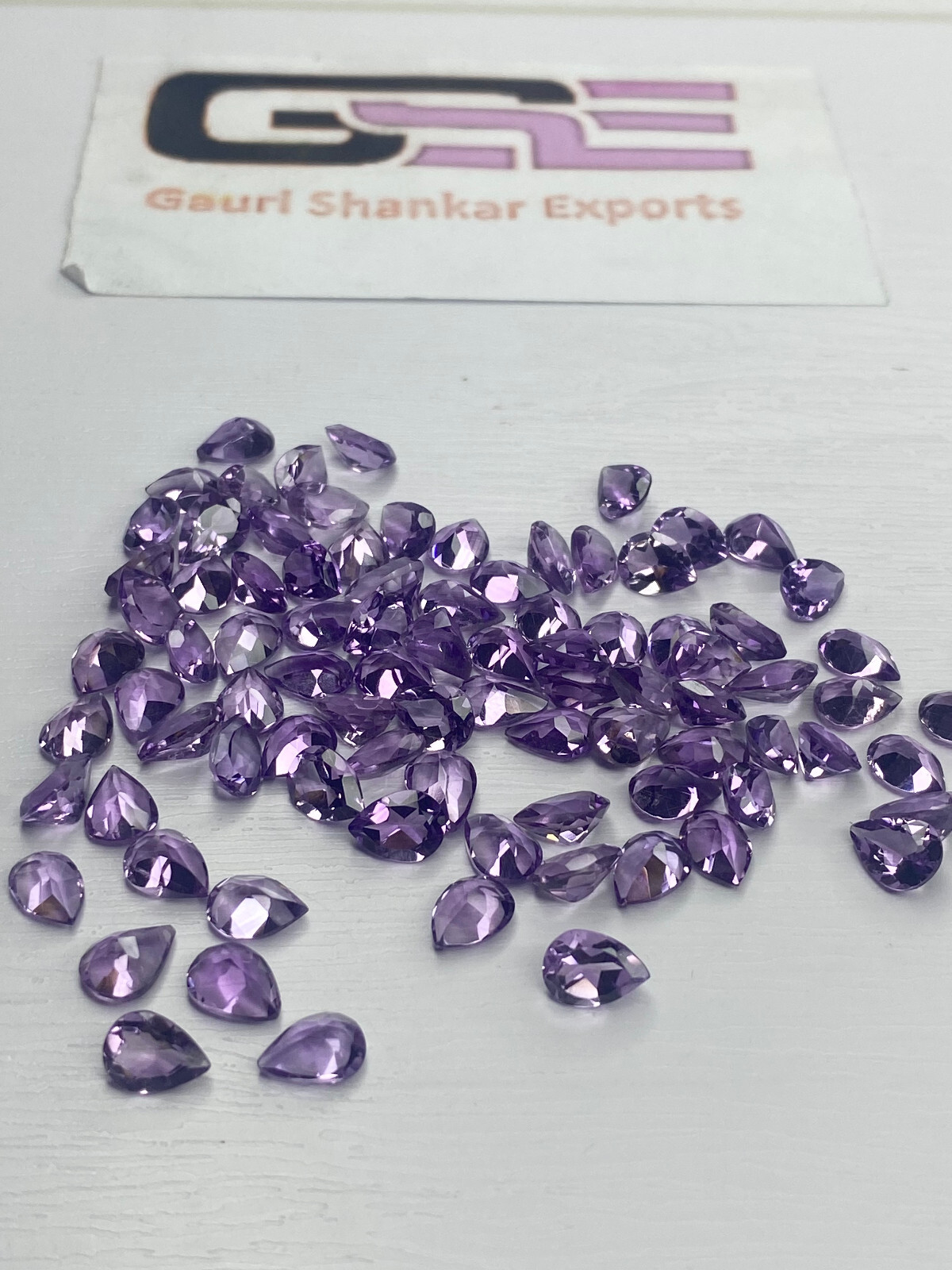 Brazil Amethyst Faceted Pear Cut Loose Gemstone 6×4 mm TO 15x10mm Natural DG