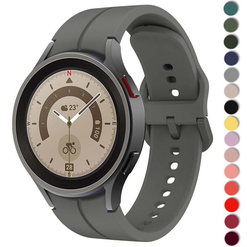 Samsung Galaxy Watch 5 Pro 4 Classic 40/44/45/46 20mm Silicone Strap Sport Band