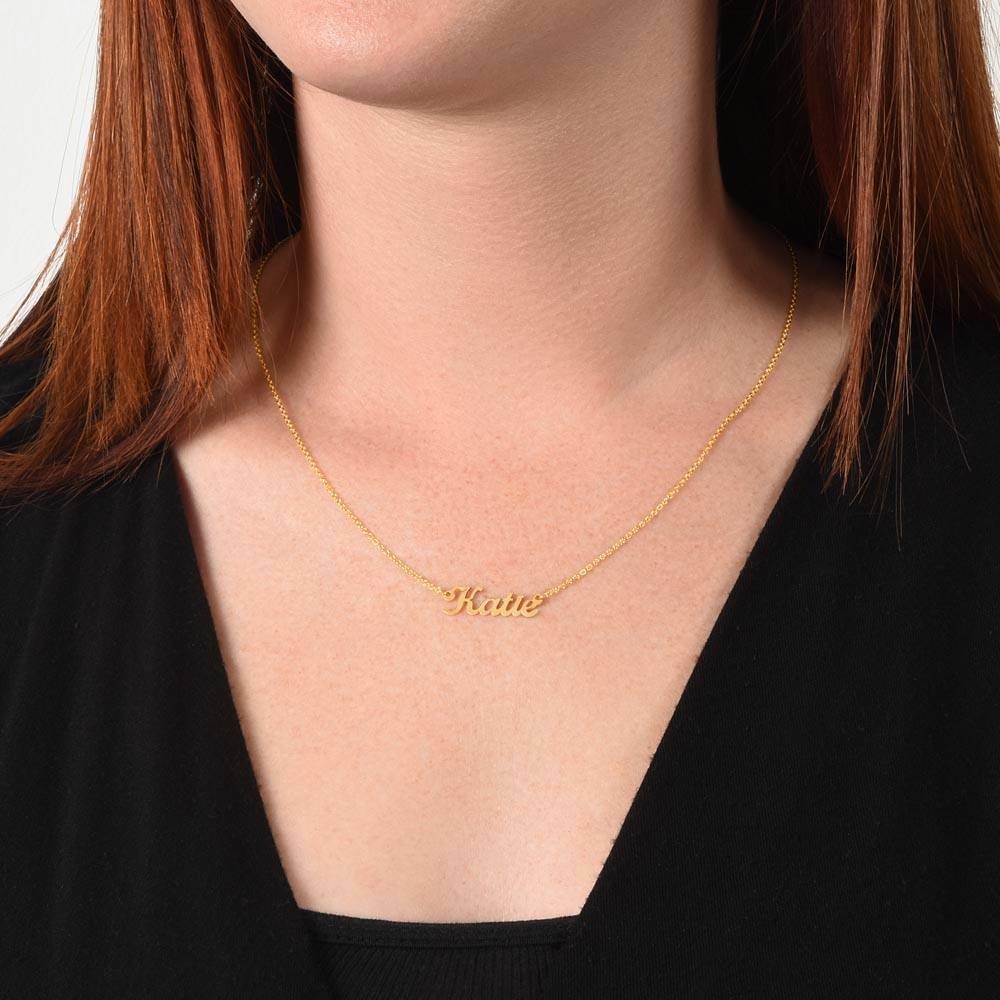To My Daughter Custom Name Pendant Necklace, Inspirational Gift from Mom Dad