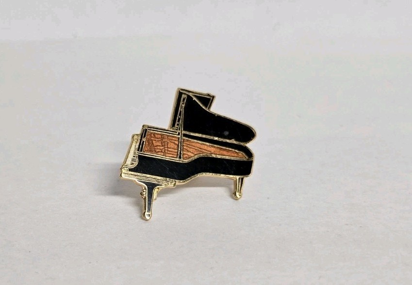 Vintage Future Primitive Enamal Grand Piano Pin- Made In The USA