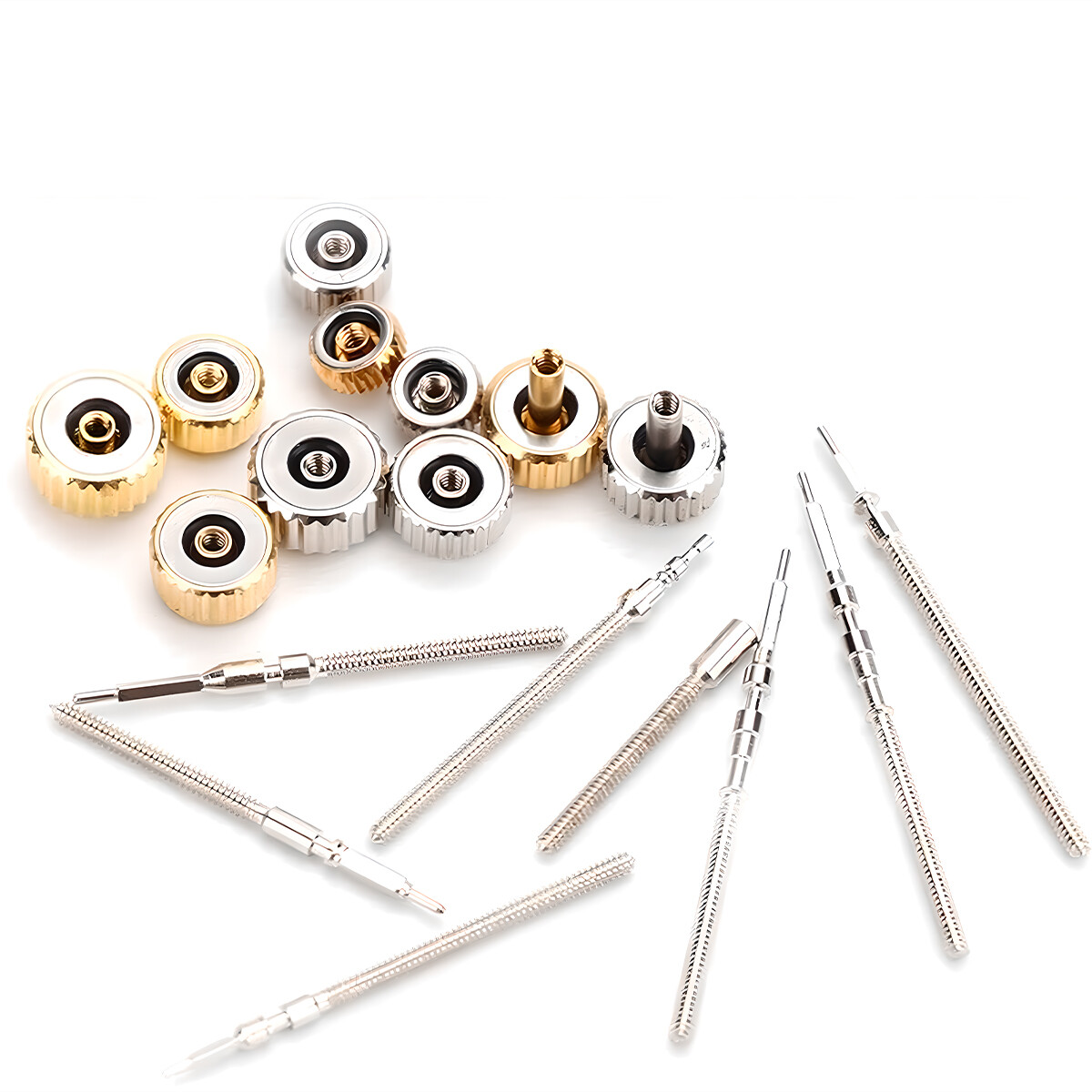 5Pcs Movement Watch Steel Stem Crown Kit Watch of Parts NH35 NH36 NH38 NH39 4R35