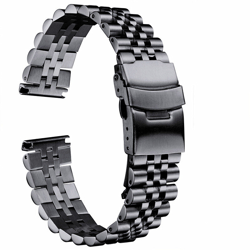 High Grade Solid Rugged Stainless Steel Watch Wristbands Business Strap 18-30mm