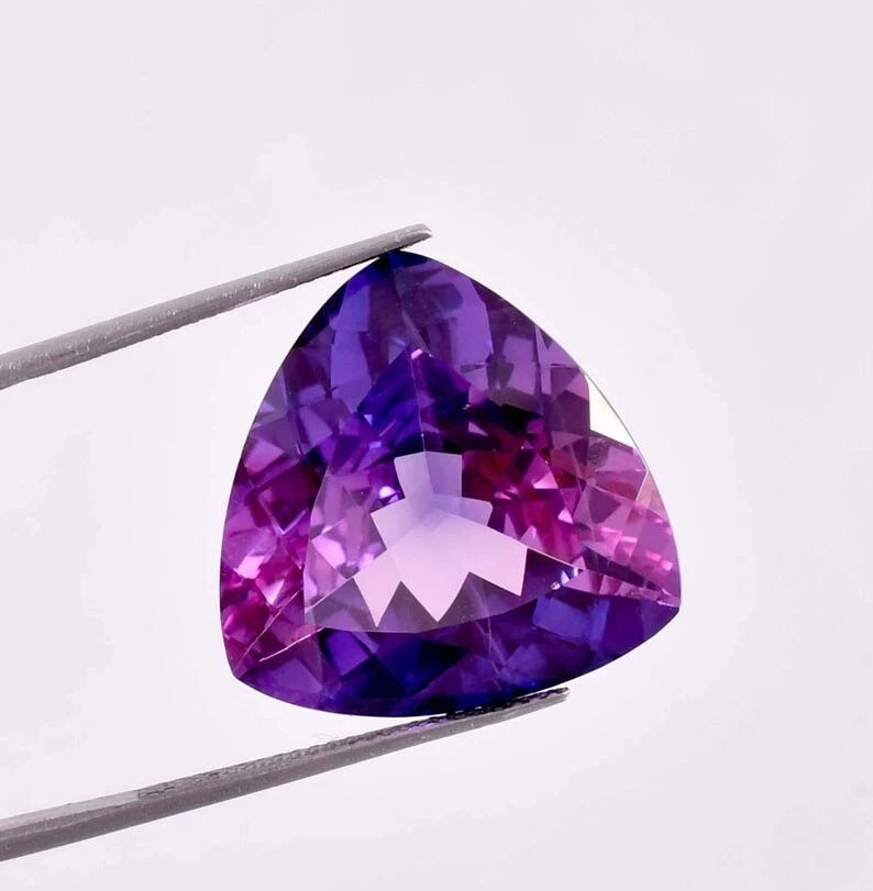 9.50 Ct Natural Ceylon Purple-Pink Sapphire Certified Trillion Loose Gemstone