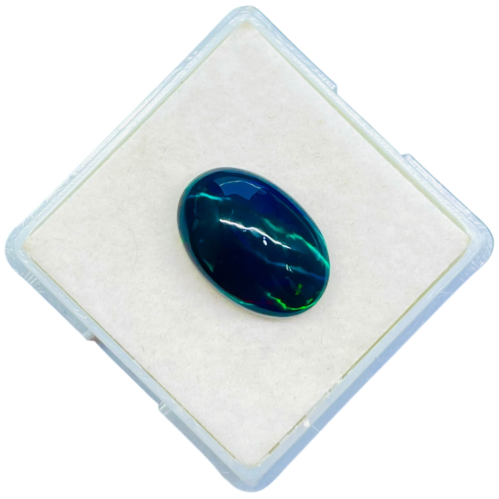 3.34 Cts Natural Ethiopian Black Opal 13.5×9.5mm Oval Cabochon Loose Gemstone