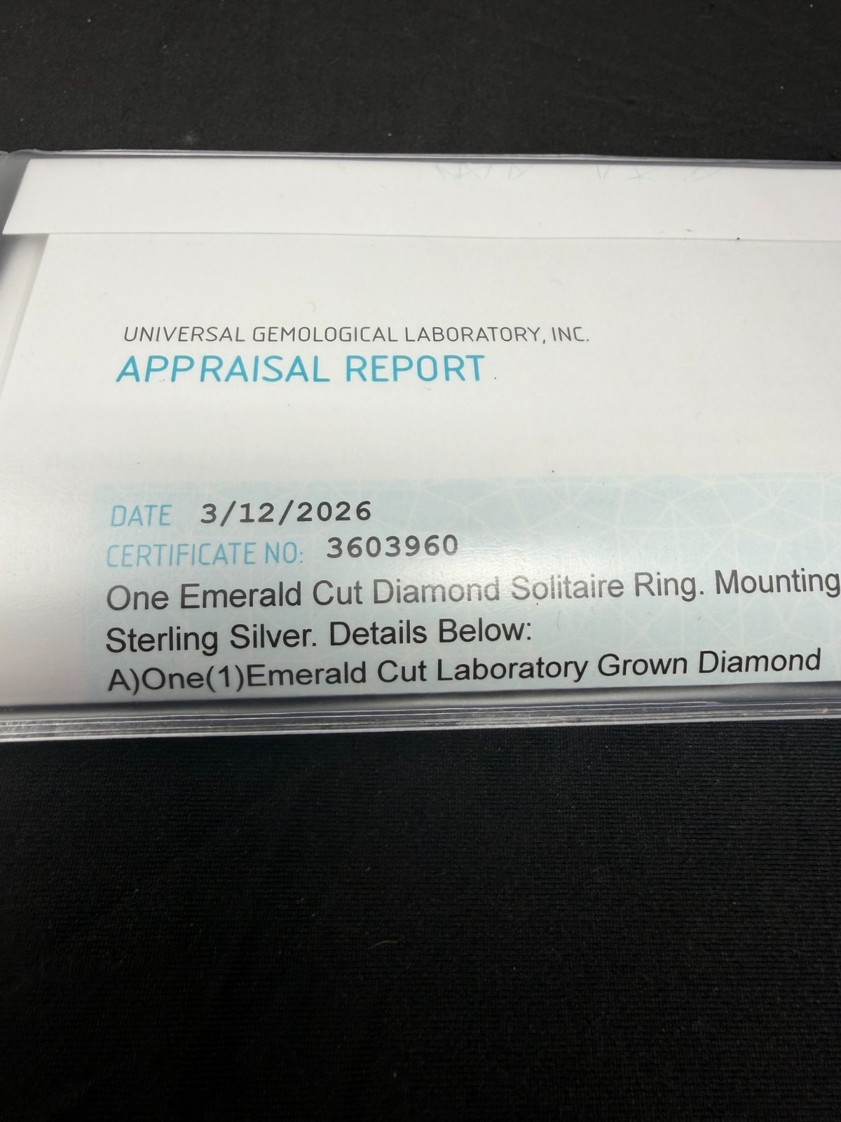 IGI CERTIFIED 4.76ct EMERALD CUT LAB GROWN DIAMOND ENGAGEMENT WEDDING RING