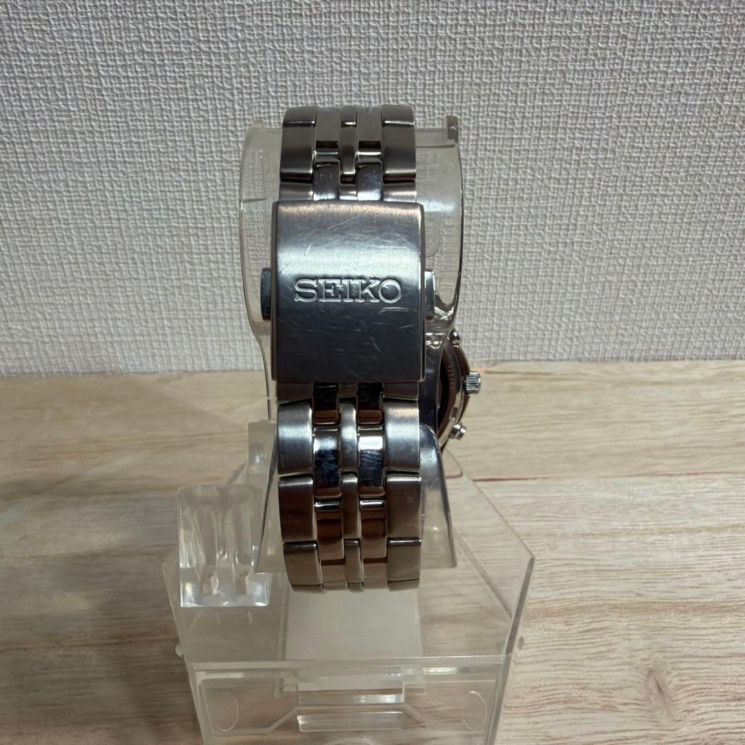 Seiko Radio-Controlled Titanium Watch 5B21-0AD0 White Dial, New Battery.