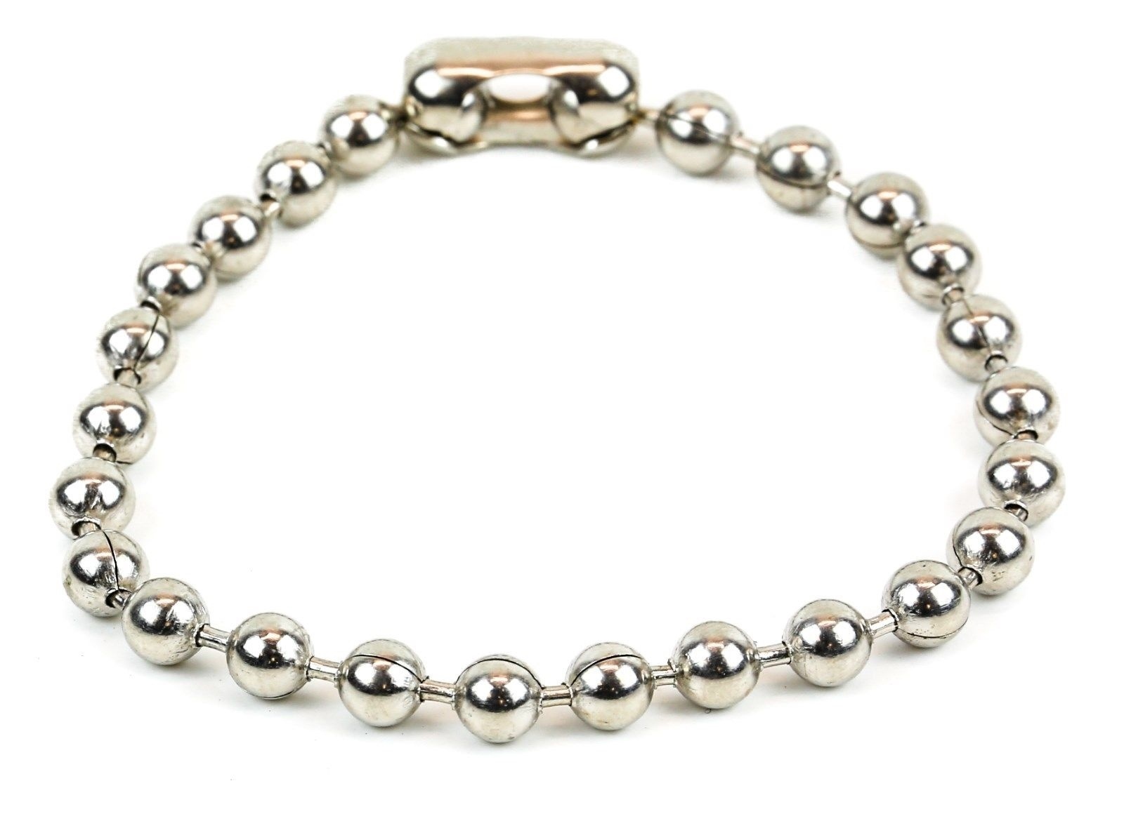 Small Ball Chain Steel Cuff Bracelet Jewelry Classic Punk Goth