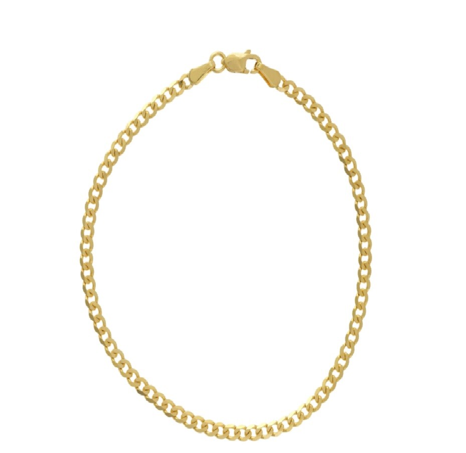 Designer Inspired 18K Gold Filled 1.2mm Very Thin Curb Link Chain Necklace F819G