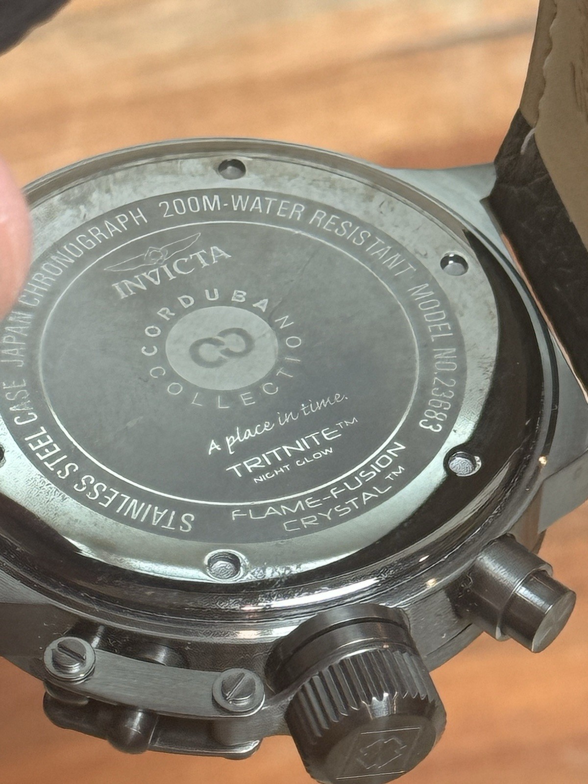 Invicta Corduba 23683 Blue Dial Chronograph 200M Quartz Watch Needs New Battery