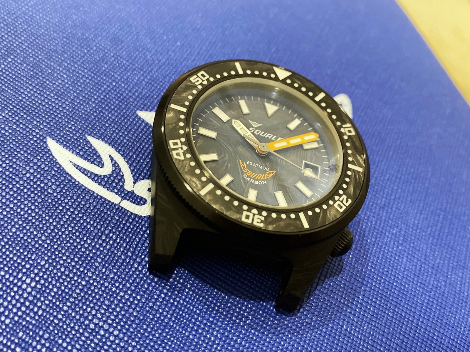 Squale T183 Forged Carbon Dive Watch Full Kit with Orange Accents