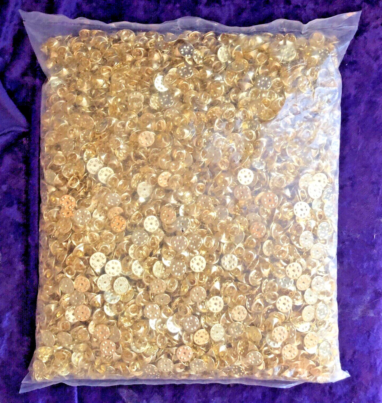 Lot of 5000 NEW Brass Clutch Back Pin Backs ~ Fasteners ~