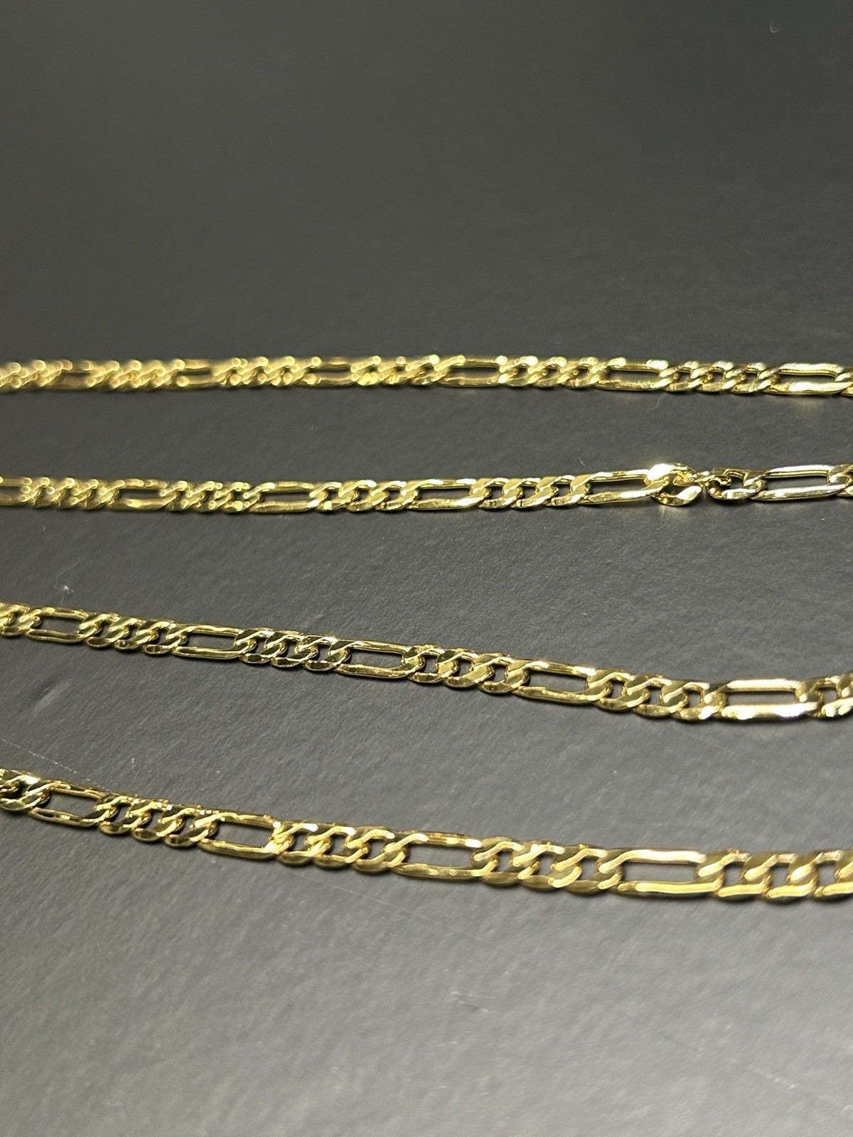 18K Gold Plated Figaro Chain Necklace 25.0” 4.0mm 12g Chain