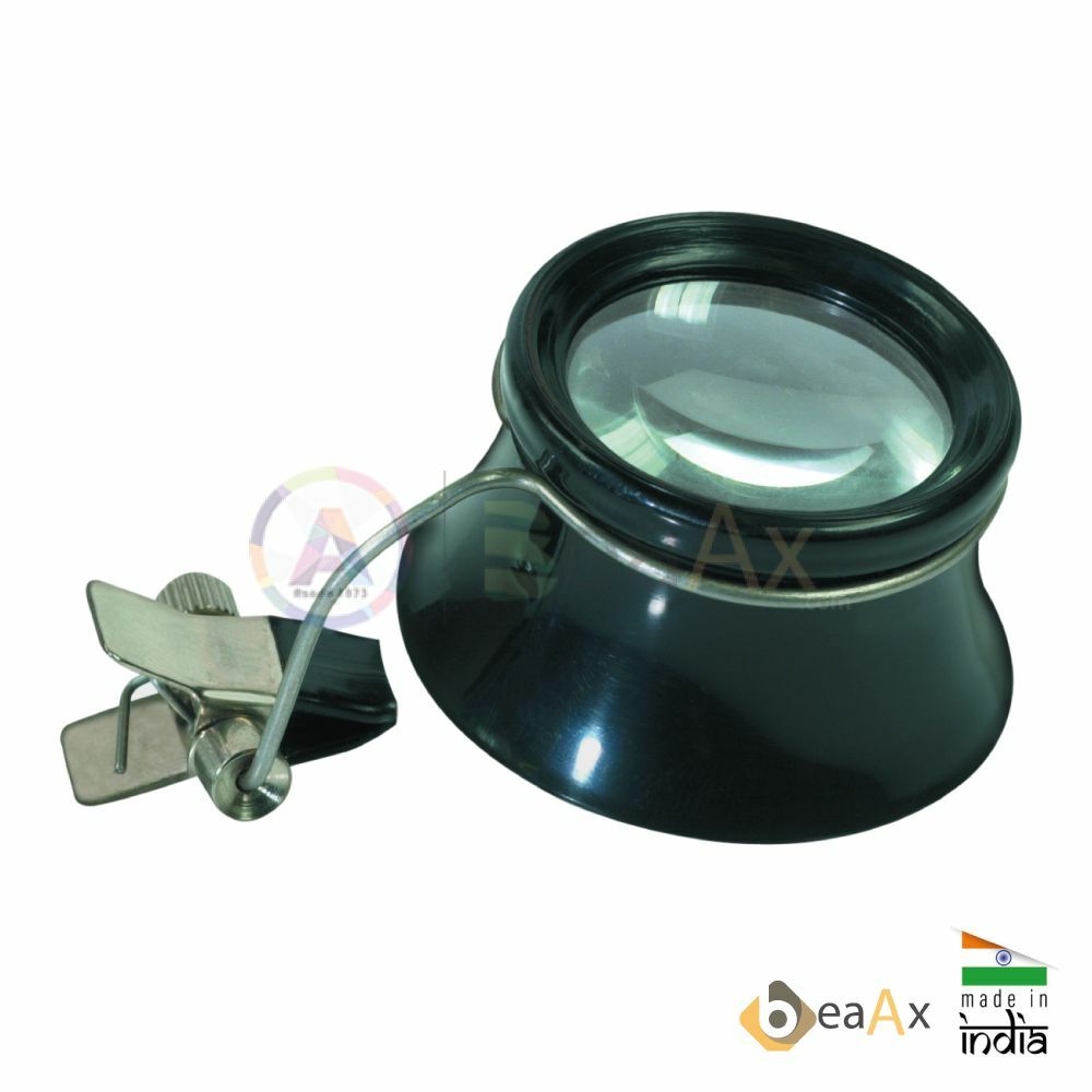 Plastic monocular with tweezers for all types of glasses and lens ø 23 mm