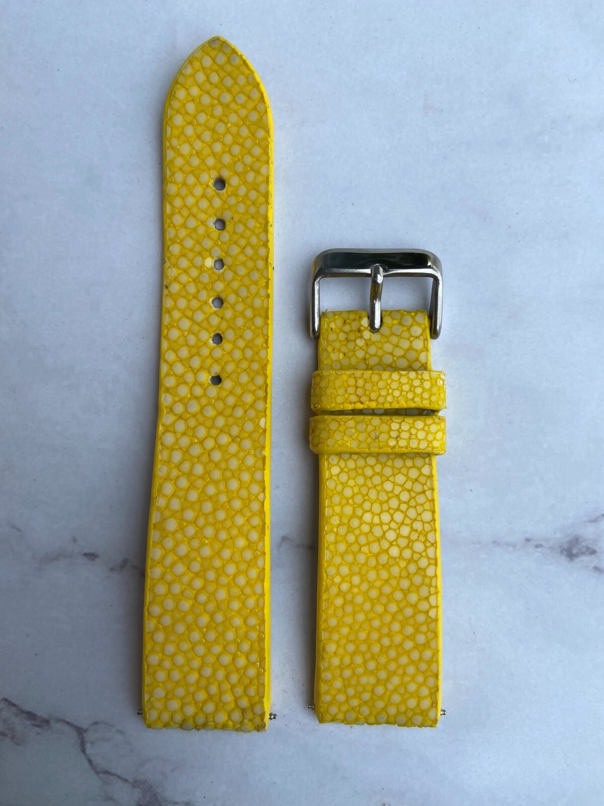 Yellow Stingray Watch Strap Band 14mm 16mm 18mm 19mm 20mm 21mm 22mm 24mm 26mm
