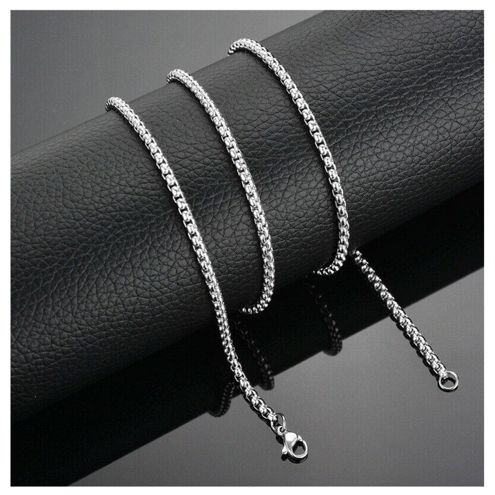 2MM 22INCH Silver Stainless Steel Round Box Chain Necklace for Unisex Wholesale