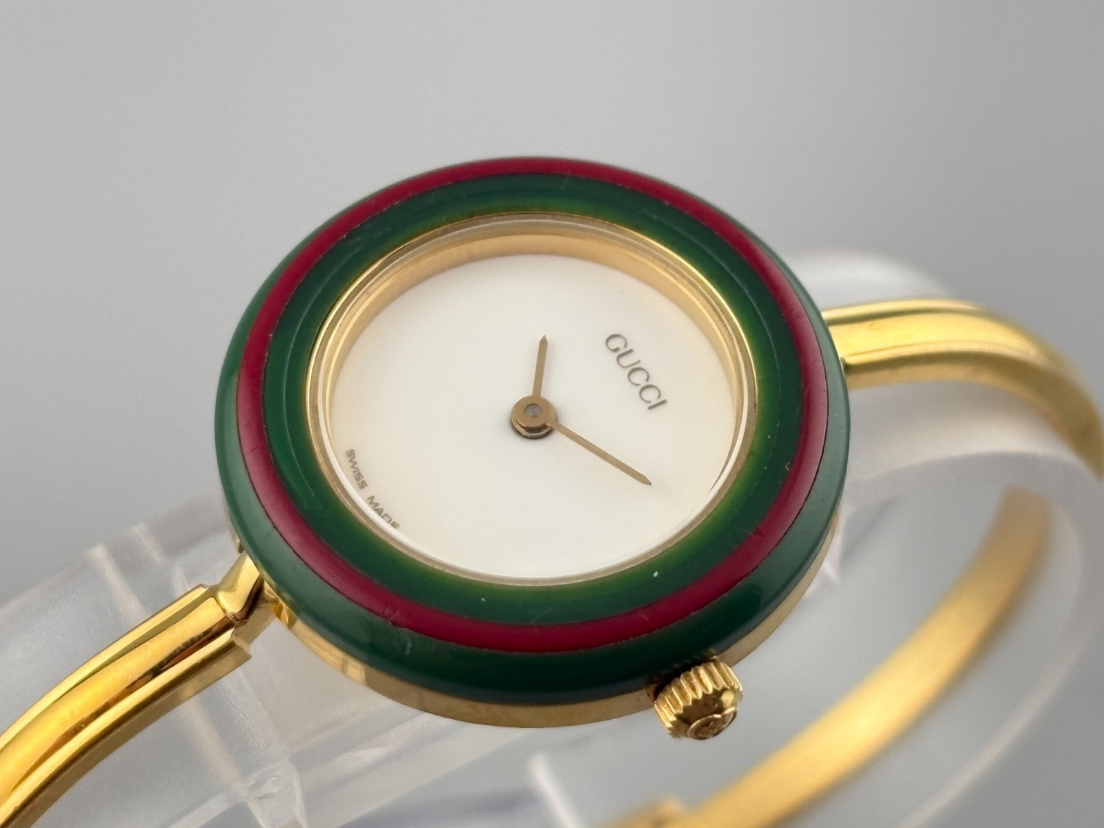 [Excellent] Vintage Gucci Change Bezel 11/12.2 Women Watch Gold White 12 Colors