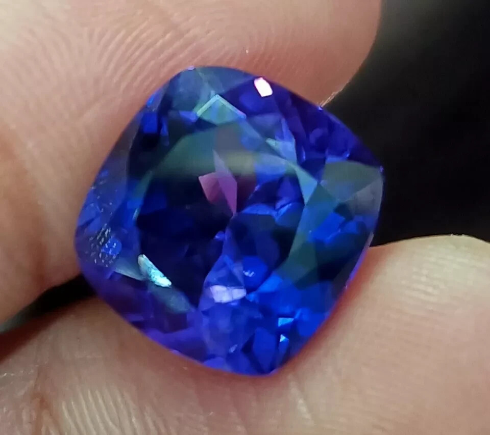 NATURAL Ceylon Bi-Color Boysenberry Sapphire Cushion AG Loose GEMSTONE 11.00 Ct