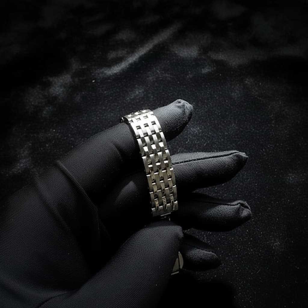 Women Thin 7 Link 316 Stainless Steel Watch Strap Compatible for Apple Watch