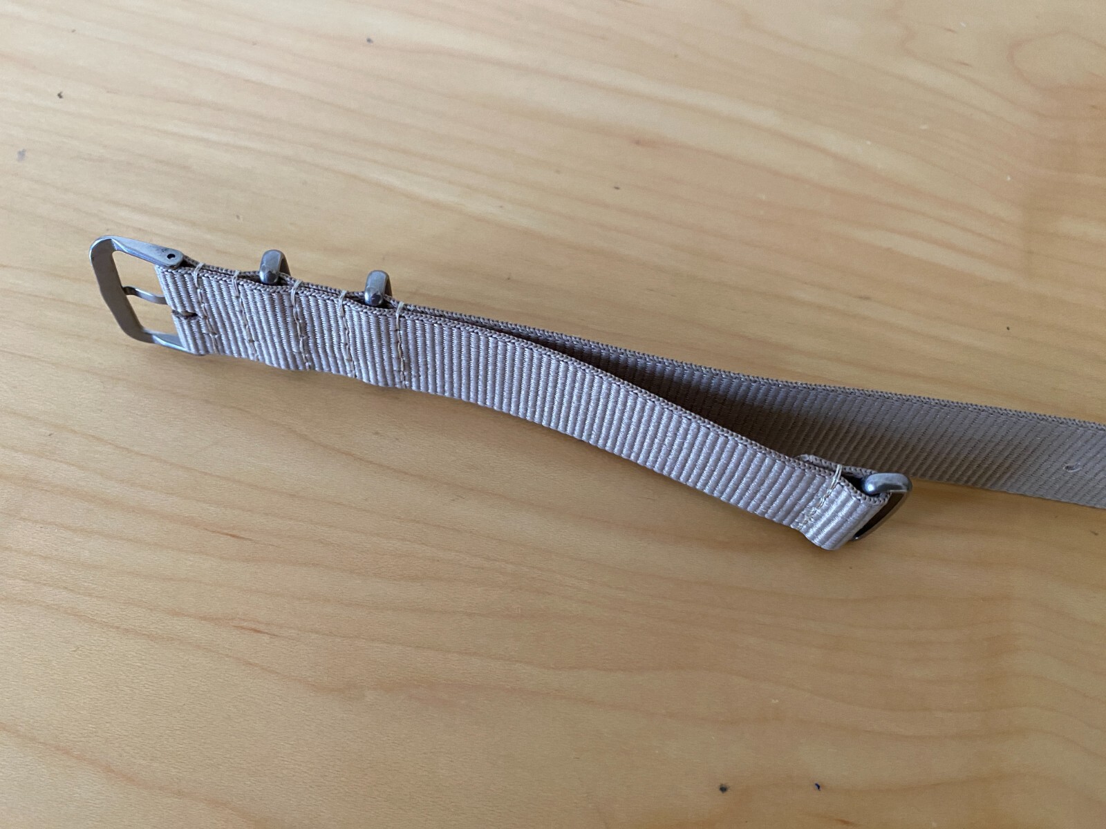 Beige Nato Watch Strap 20 mm Wide 25.5 cm Long