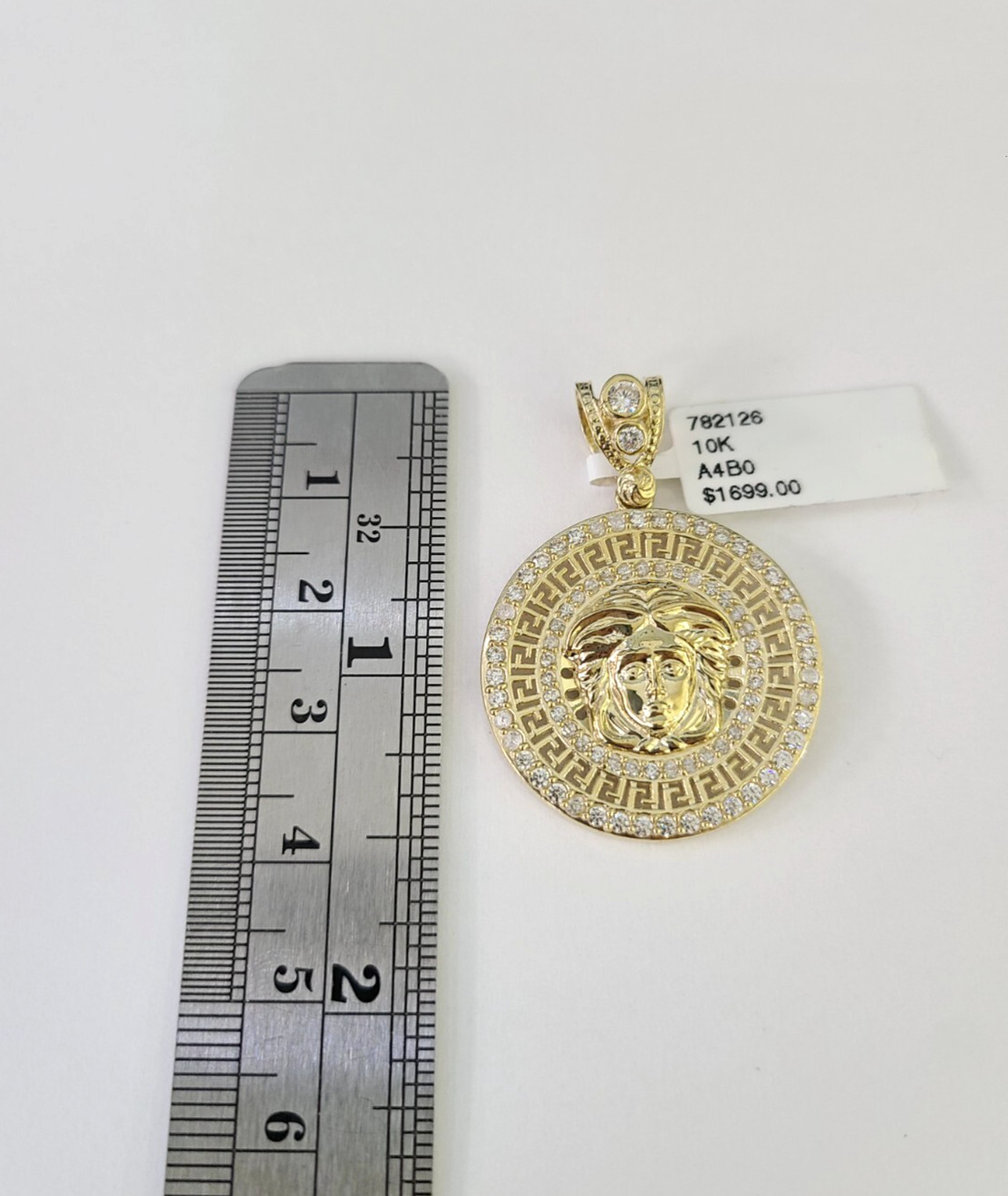 Medusa Head Charm Pendant Real 10k Yellow Gold 10kt Genuine