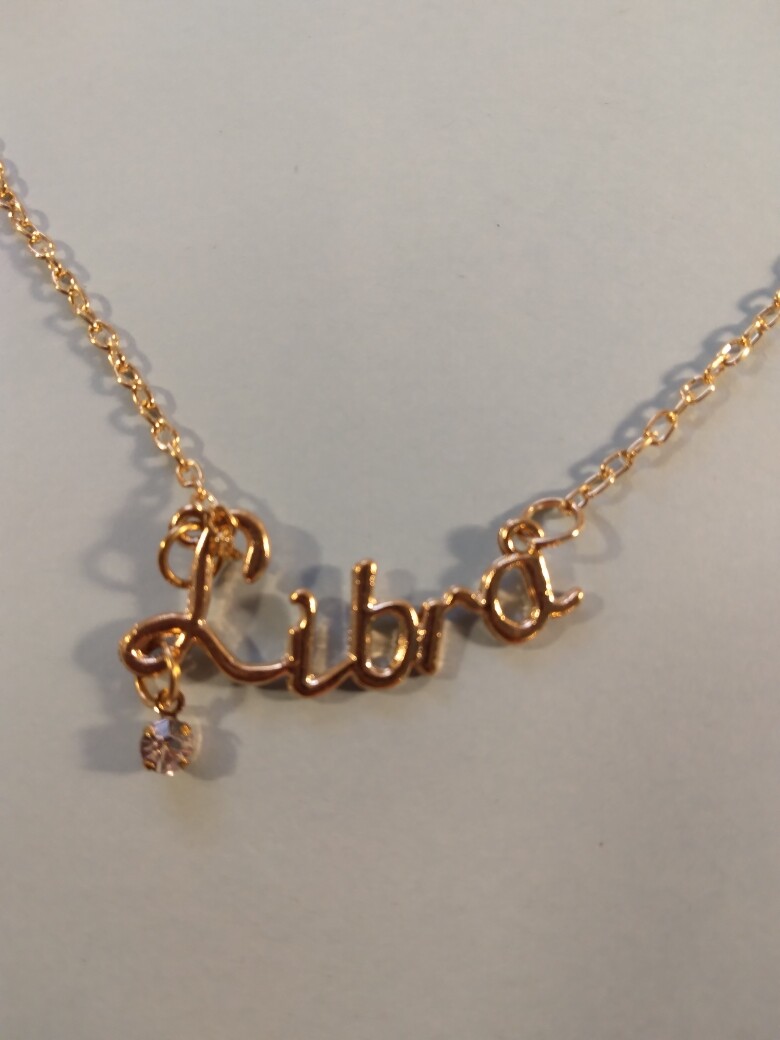 Libra on 19 1/2 inch Gold necklace 248962
