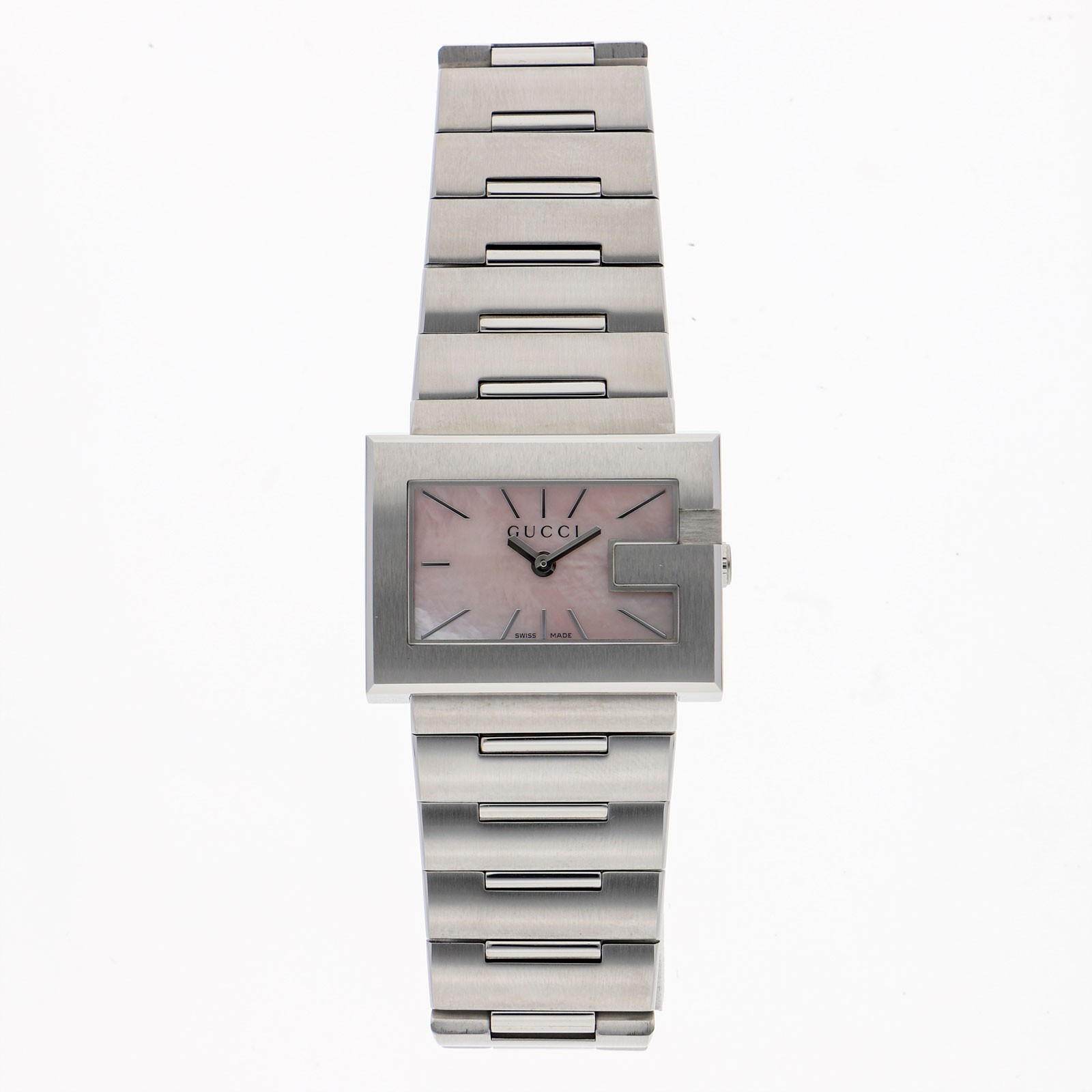 GUCCI 100L G rectangle Stainless Steel Women’s