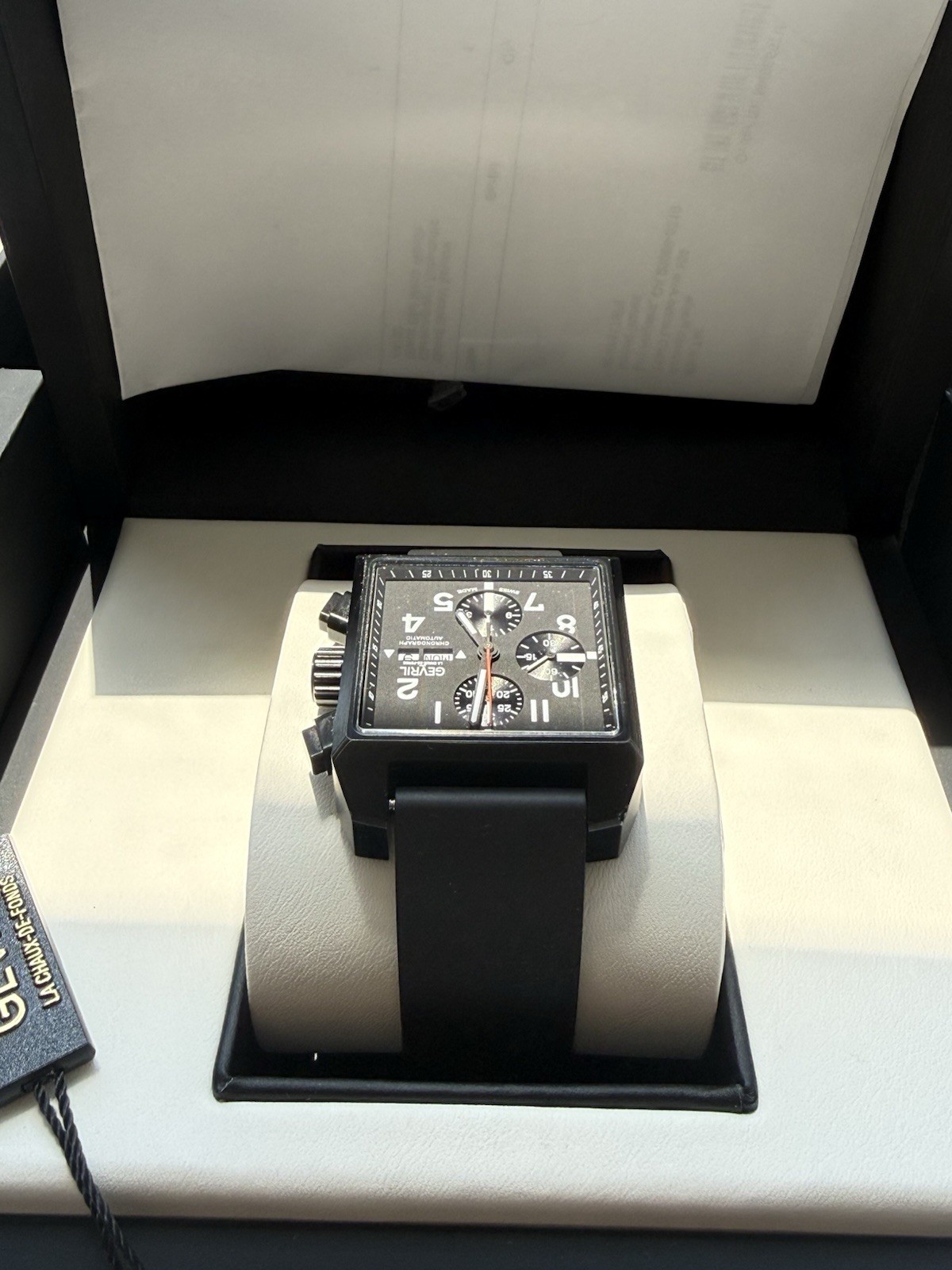Gevril Men’s 44702 Herald Square Swiss Automatic ETA 7750 Chronograph Date Watch