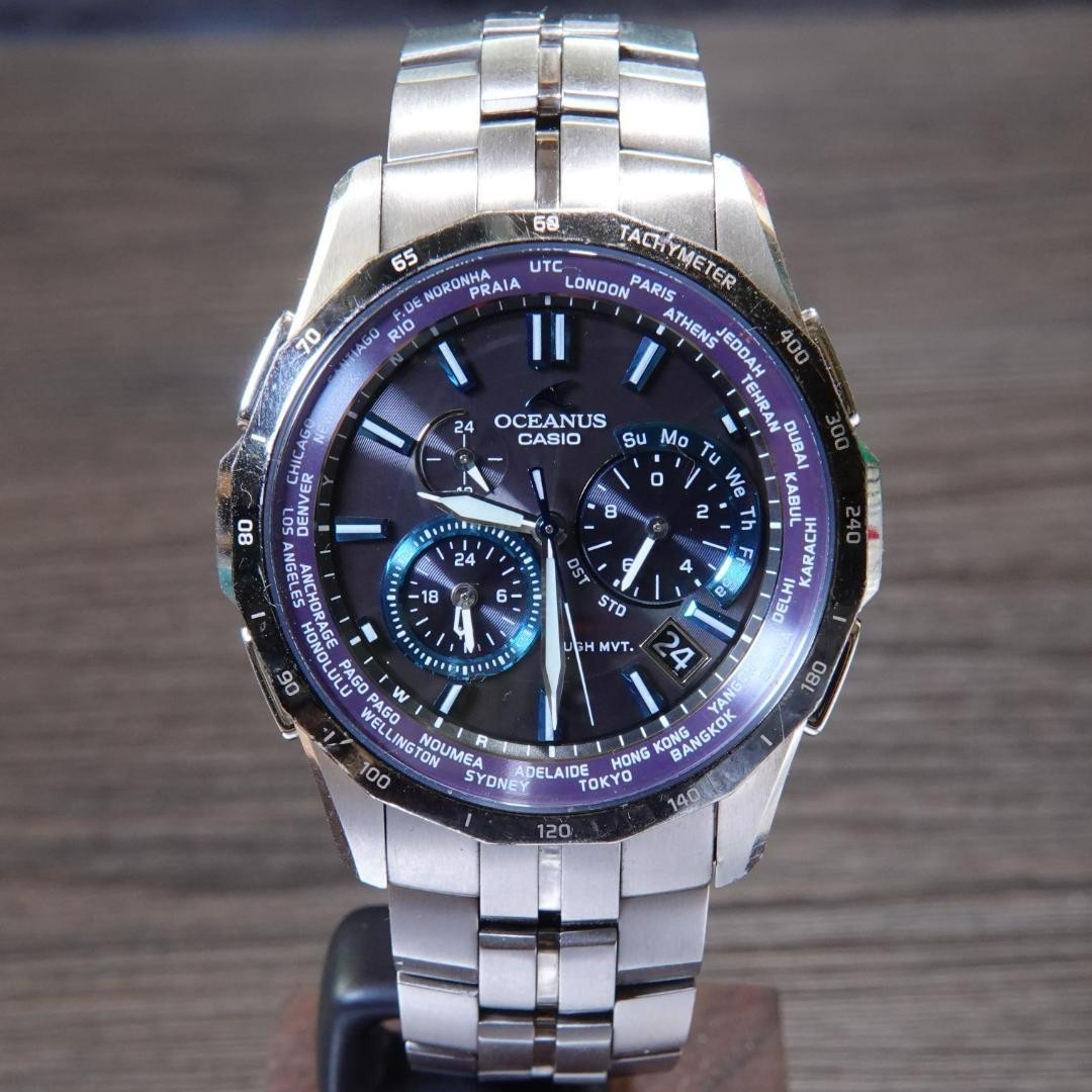 CASIO OCEANUS Manta OCW-S1400-1AJF Titanium Solar Atomic Chronograph Watch Japan