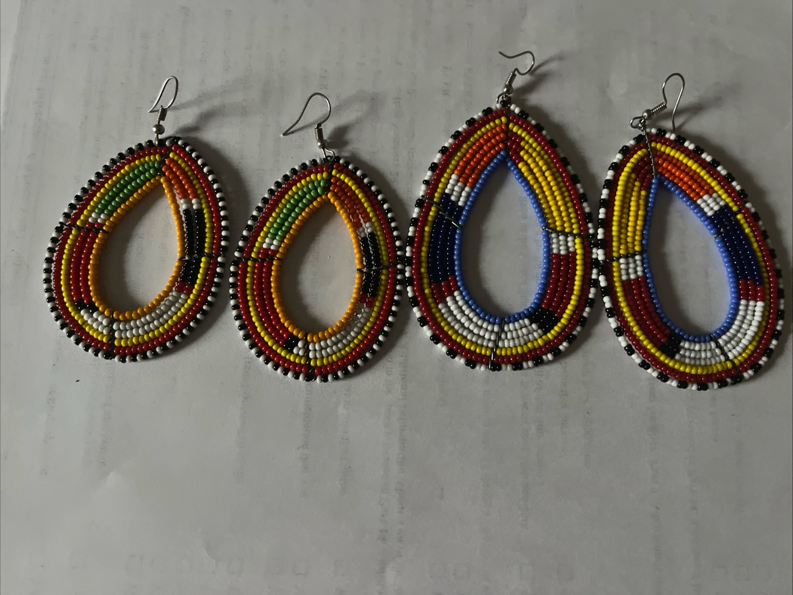 New African Maasai Earrings Masai Massai Africa M/L jemo484